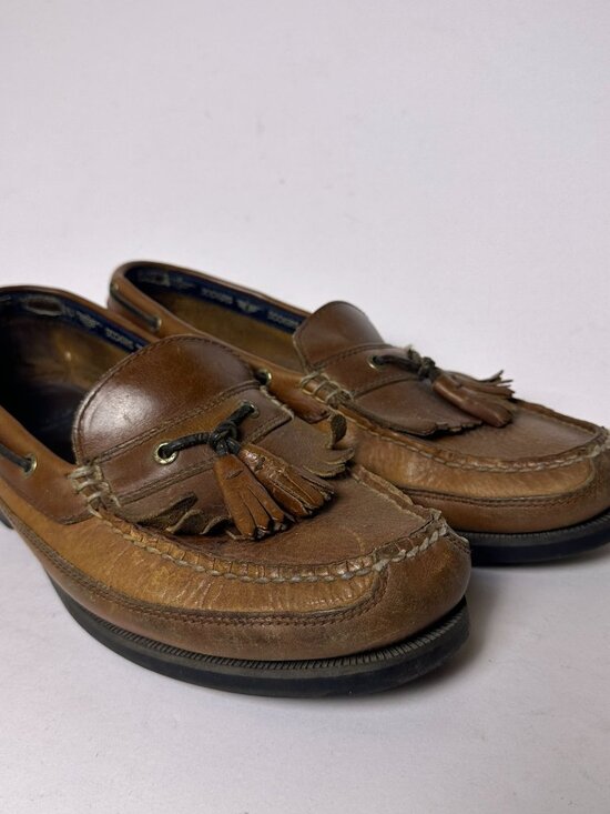 Dockers Tassel Loafers Shoes Men 11M Leather Brown Preppy Western Retro Slips main image 10